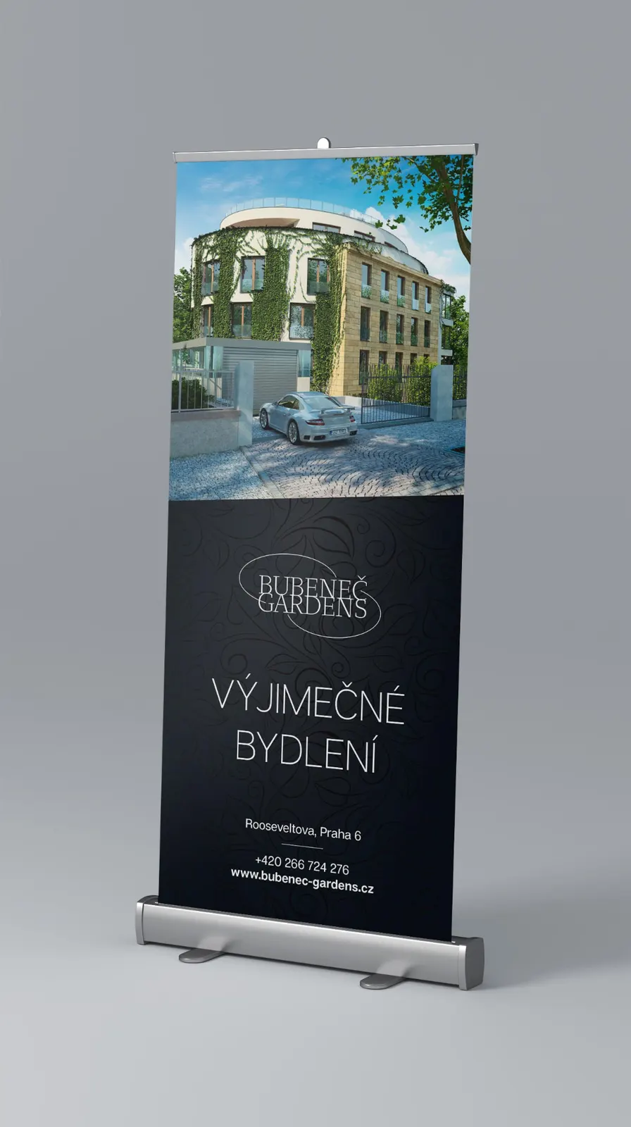 Bubeneč Gardens — roll-up a prezentační materiály